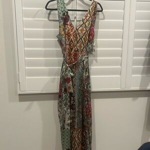 Zara multicolored floral jumpsuit size large